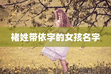 褚姓带依字的女孩名字