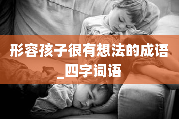 形容孩子很有想法的成语_四字词语