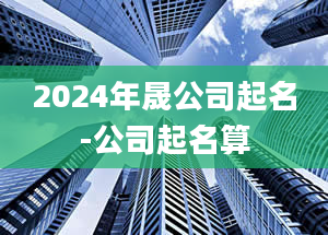 2024年晟公司起名-公司起名算