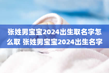 张姓男宝宝2024出生取名字怎么取 张姓男宝宝2024出生名字