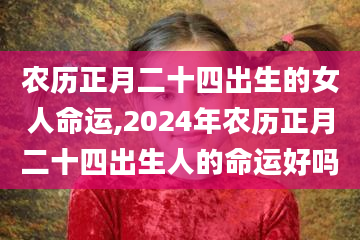 农历正月二十四出生的女人命运,2024年农历正月二十四出生人的命运好吗