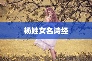 杨姓女名诗经