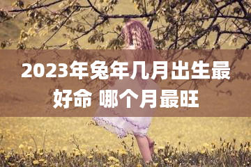 2023年兔年几月出生最好命 哪个月最旺