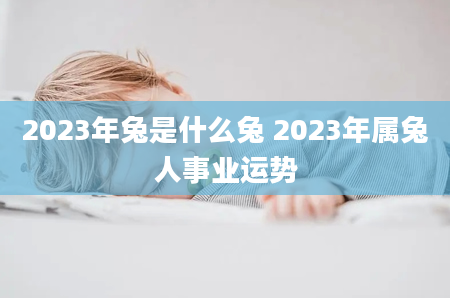 2023年兔是什么兔 2023年属兔人事业运势