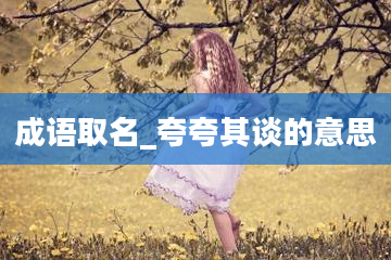 成语取名_夸夸其谈的意思