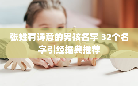 张姓有诗意的男孩名字 32个名字引经据典推荐