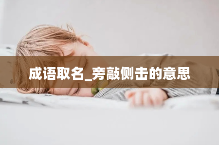 成语取名_旁敲侧击的意思