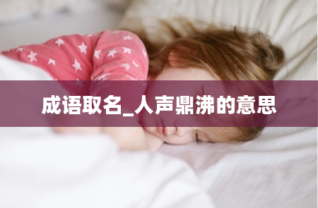 成语取名_人声鼎沸的意思