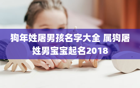 狗年姓屠男孩名字大全 属狗屠姓男宝宝起名2018