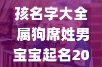 狗年姓席男孩名字大全 属狗席姓男宝宝起名2018