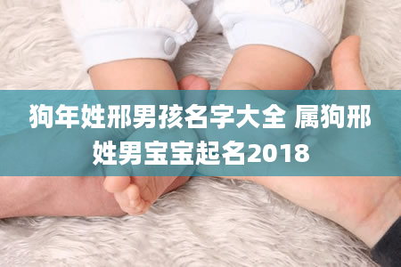 狗年姓邢男孩名字大全 属狗邢姓男宝宝起名2018