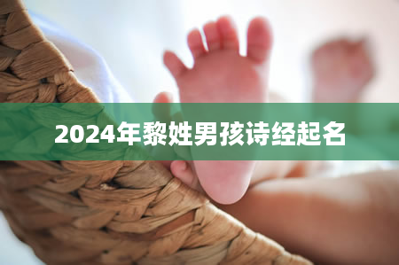 2024年黎姓男孩诗经起名