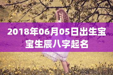 2018年06月05日出生宝宝生辰八字起名