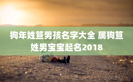 狗年姓笪男孩名字大全 属狗笪姓男宝宝起名2018