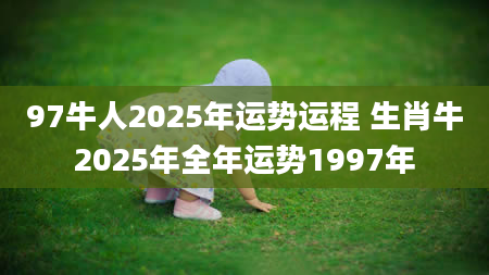 97牛人2025年运势运程 生肖牛2025年全年运势1997年