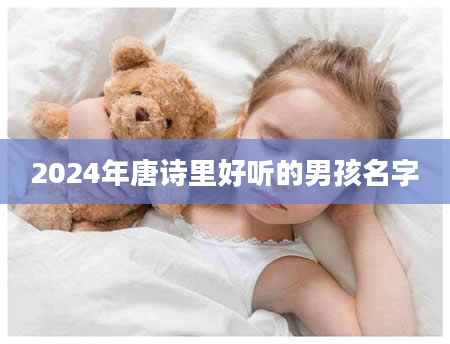 2024年唐诗里好听的男孩名字