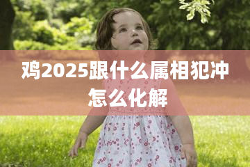 鸡2025跟什么属相犯冲 怎么化解