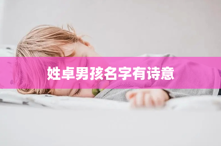 姓卓男孩名字有诗意